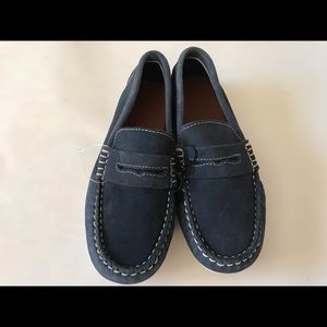 Zara boys blue loafer shoes.